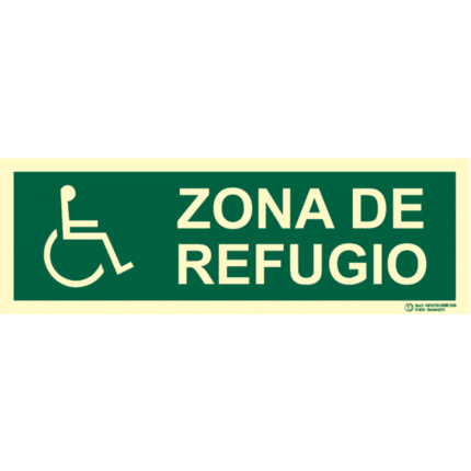 Señal / Cartel Zona de refugio. Clase B