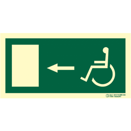 Señal / Cartel de Salida en planta accesible. Clase B