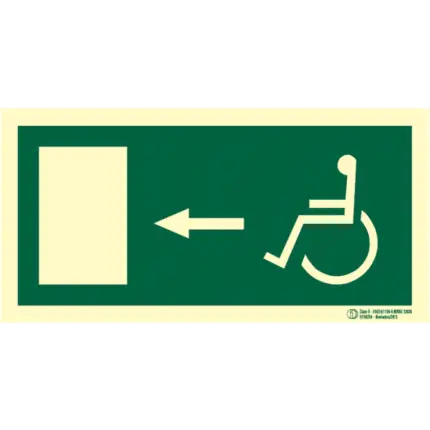 Señal / Cartel de Salida en planta accesible. Clase B