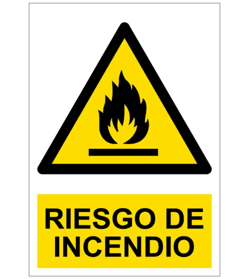 AD-2000 Señal / Cartel de Riesgo de incendio