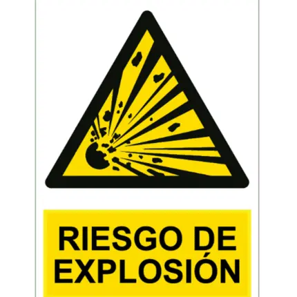 Señal / Cartel de Riesgo de explosión