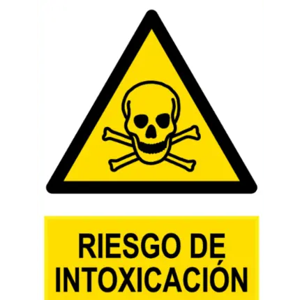 Señal / Cartel de Riesgo de intoxicación