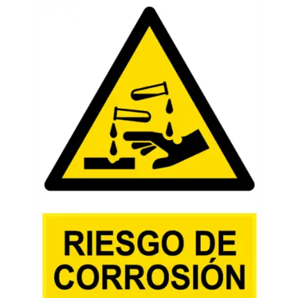 Señal / Cartel de Riesgo de corrosión