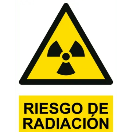 Señal / Cartel de Riesgo de radiación