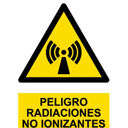 Señal / Cartel de Peligro. Radiación no ionizante