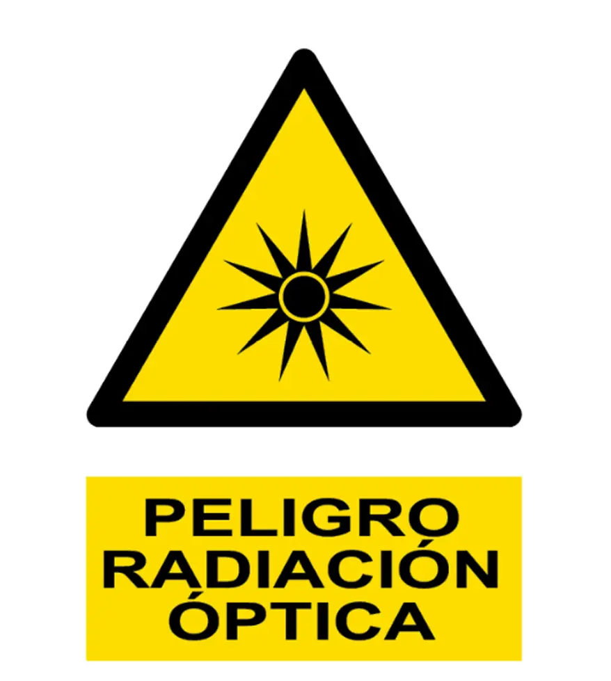 AD-2105 Señal / Cartel de Peligro. Radiación óptica