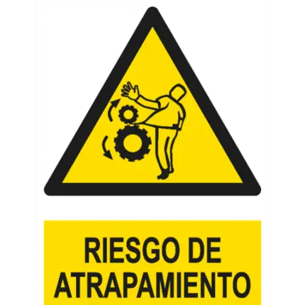 Señal / Cartel de Riesgo de atrapamiento