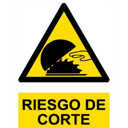 Señal / Cartel de Riesgo de corte
