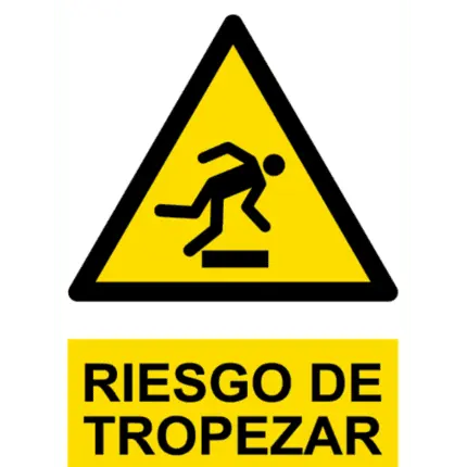 Señal / Cartel de Riesgo de tropezar