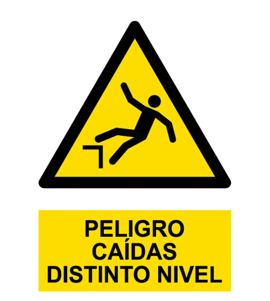 AD-2260 Señal / Cartel de Peligro. Caídas distinto nivel
