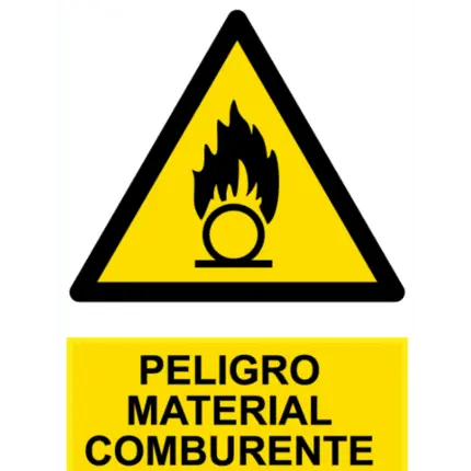 Señal / Cartel de Peligro. Material comburente
