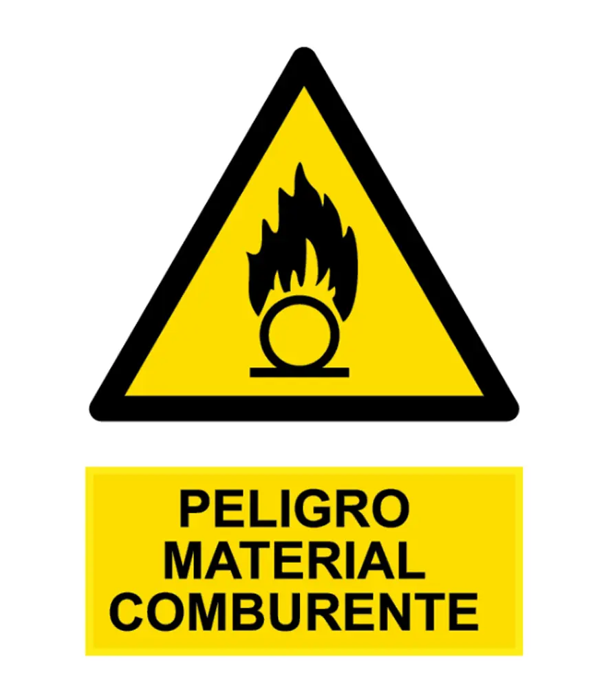 AD-2270 Señal / Cartel de Peligro. Material comburente