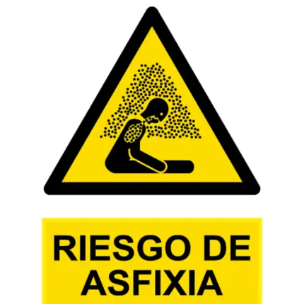 Señal / Cartel de Riesgo de asfixia