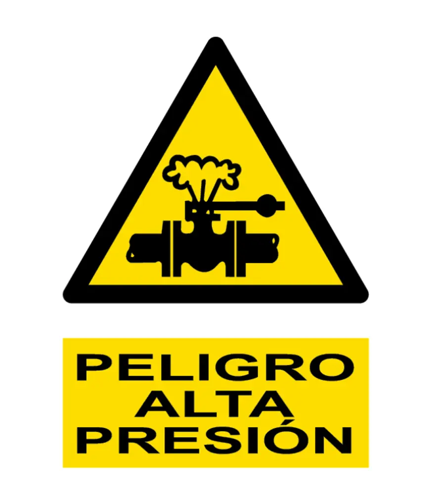 AD-2480 Señal / Cartel de Peligro. Alta presión