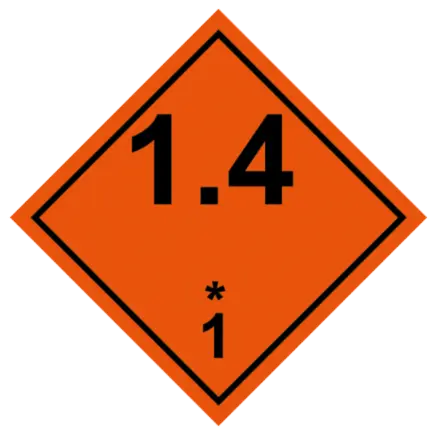 Señal de Riesgo de explosión. División 1.4