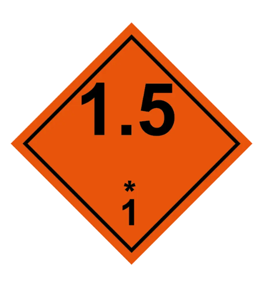 ADR-015 Señal de Riesgo de explosión. División 1.5