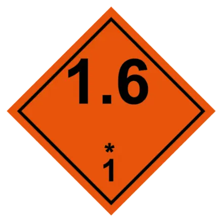 Señal de Riesgo de explosión. División 1.6