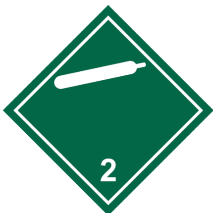 Señal de Gas no inflamable no tóxico. División 2.2. Blanca