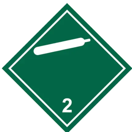 Señal de Gas no inflamable no tóxico. División 2.2. Blanca