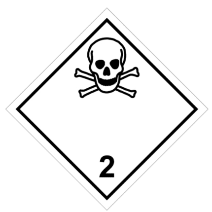 Señal de Gases tóxicos. División 2.3.