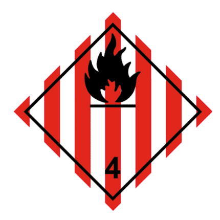 Señal de Peligro fuego. Materias sólidas inflamables