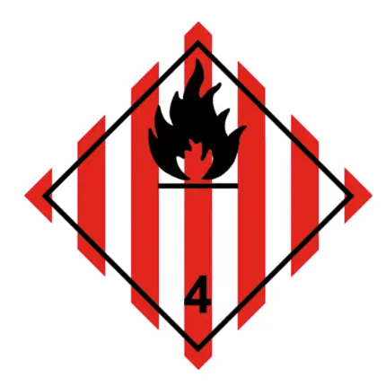 Señal de Peligro fuego. Materias sólidas inflamables