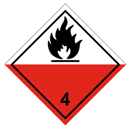 Señal de Materias expontáneamente inflamables