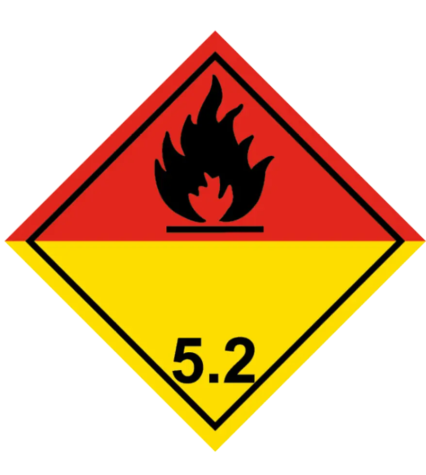 ADR-075 Señal de Peróxidos orgánicos. Llama negra