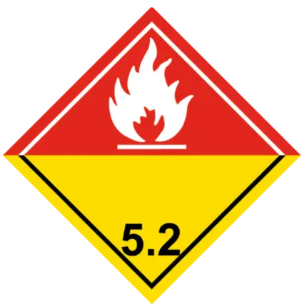 Señal de Peróxidos orgánicos. Llama blanca