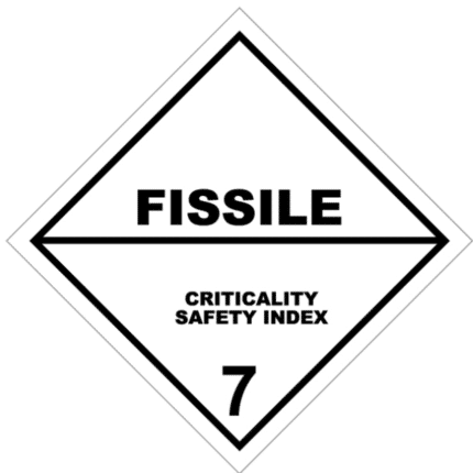 Sign of Fissile Radioactive Materials