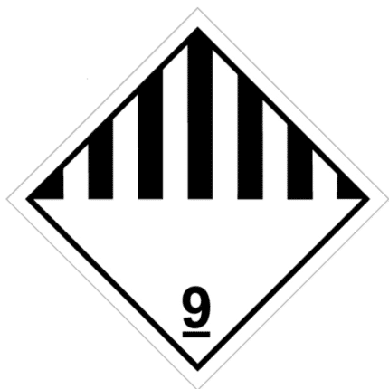 Señal de Materias y objetos peligrosos diversos