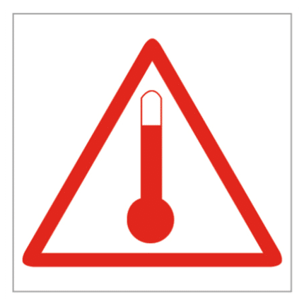 Señal de Materias transportadas en caliente