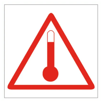 Señal de Materias transportadas en caliente