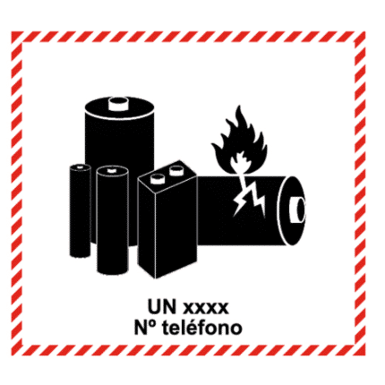 Señal de Pilas de litio