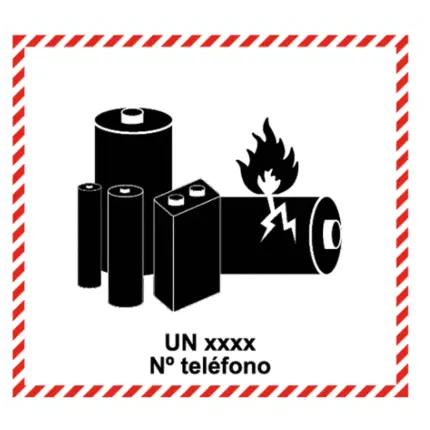 Señal de Pilas de litio