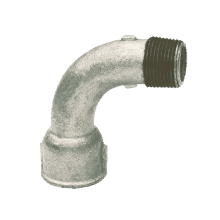 Curve 90º male/female thread