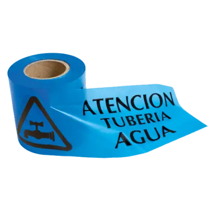 Cinta de balizamiento tubería agua