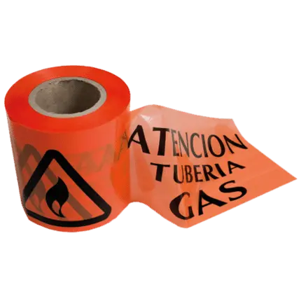 Cinta de balizamiento tubería gas