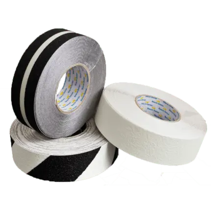 Cinta antideslizante abrasiva. Fotoluminiscente