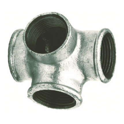 Codo 90º 4 tomas rosca hembra