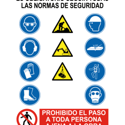 Señal / Cartel Genérico para obras