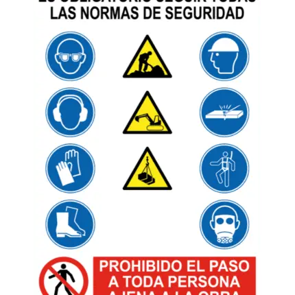 Señal / Cartel Genérico para obras