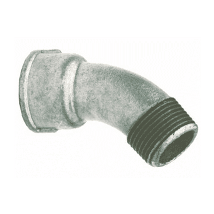 Curve 45th male/female thread