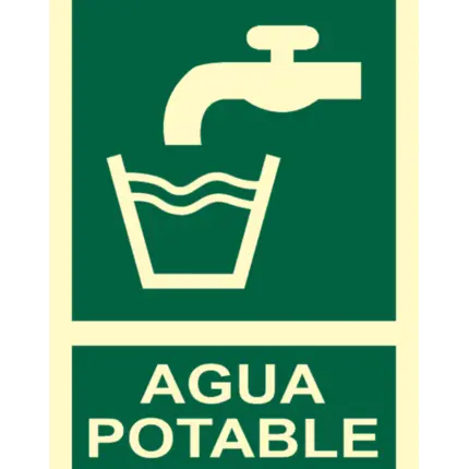 Señal / Cartel Agua potable. Clase B