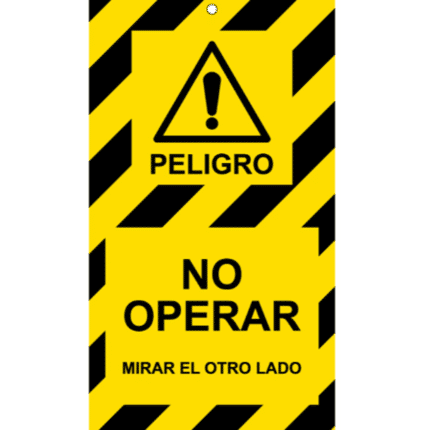 Danger Lock Card. Do not operate. 2 sides