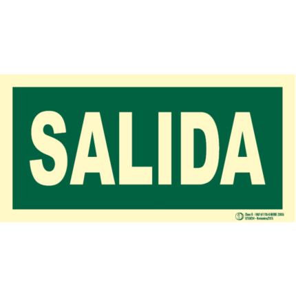 Señal / Cartel de Salida. Clase B