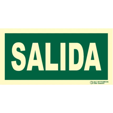 Señal / Cartel de Salida. Clase B