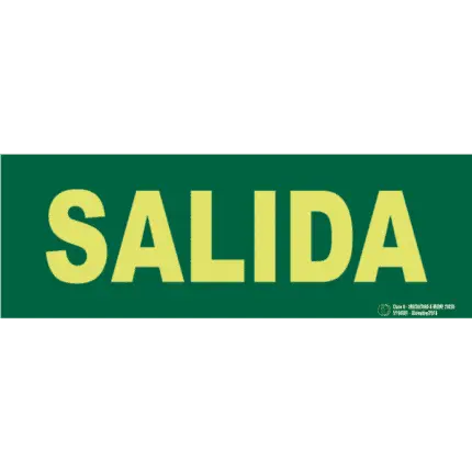 Señal / Cartel de Salida. Clase A