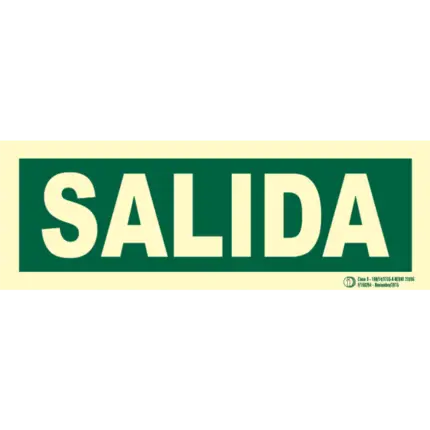 Señal / Cartel de Salida. Clase B