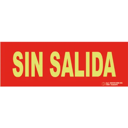 Señal / Cartel de Sin Salida. Clase A
